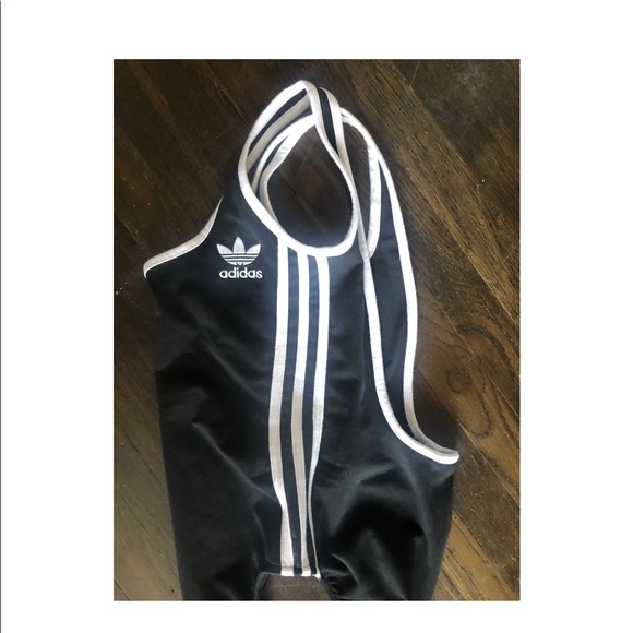 Adidas Trefoil BodySuit Blk & White RacerStripe XS - Picture 7 of 8
